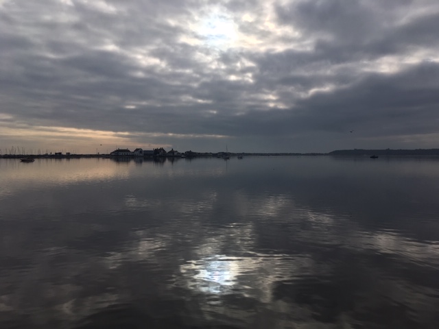 landscape water reflecting sky
